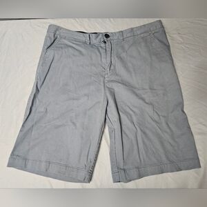 JACHS dove Gray Slight Stretch Mens Cotton Bermuda Chino Shorts 36! 10 In Inseam